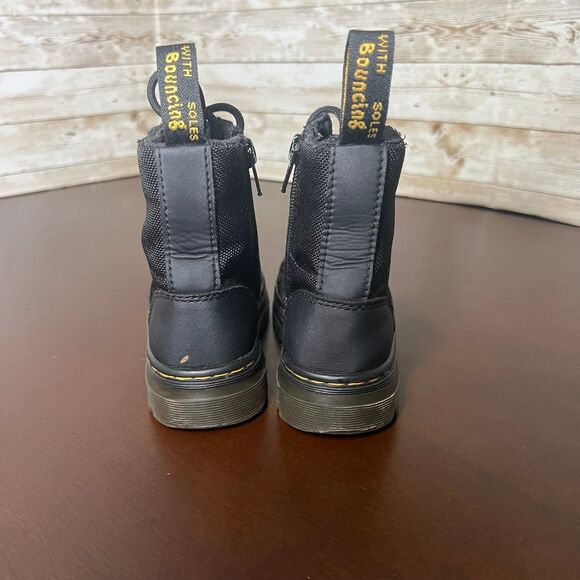 Dr. Martens - Combs Poly Casual Boots-Black Canvas/ Yellow Stitching kids 11 - Picture 6 of 6